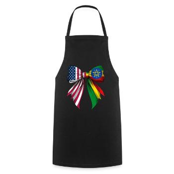 Coquette Loop Ethiopia Roots Heritage - Cooking Apron - black - Front - AI Model Male 185 dark (185cm)
