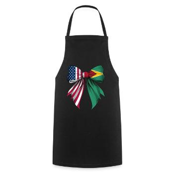 Coquette Bow Guyana Roots Heritage Guyanese Pride - Cooking Apron - black - Front - AI Model Male 185 dark (185cm)