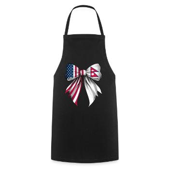Coquette Bow Nepal Roots Heritage Nepali Pride - Cooking Apron - black - Front - AI Model Male 185 dark (185cm)