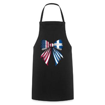 Coquette Bow Greece Roots Heritage - Cooking Apron - black - Front - AI Model Male 185 dark (185cm)