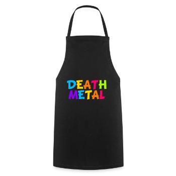 Lustige Death Metal Regenbogenfarben Metalhead - Kochschürze - Schwarz - Vorne - AI Model Male 185 dark (185cm)