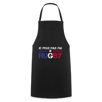 Je Peux Pas J'ai Rugby Joueur Maillot France Rugby - Kochschürze - Schwarz - Vorne - AI Model Male 185 dark (185cm)