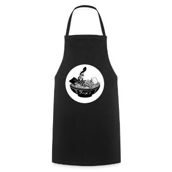 Ramen - Cooking Apron - black - Front - AI Model Male 185 dark (185cm)