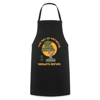The Art Patient Bonsai Plants - Cooking Apron - black - Front - AI Model Male 185 dark (185cm)