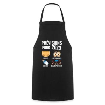 Prévisions pour 2023 Humour Futur Papa pour 2023 - Tablier de cuisine - noir - Devant - AI Model Male 185 dark (185cm)