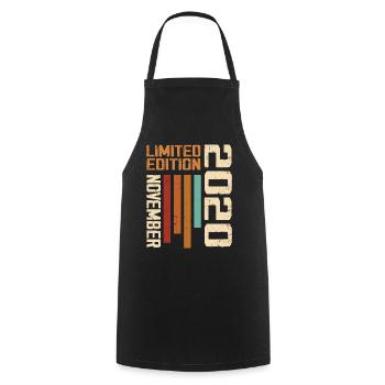 2020 November Birthday gift. November 2020 - Cooking Apron - black - Front - AI Model Male 185 dark (185cm)