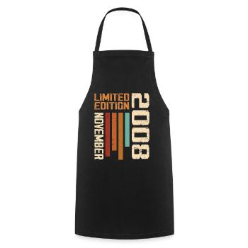 2008 November Birthday gift. November 2008 - Cooking Apron - black - Front - AI Model Male 185 dark (185cm)