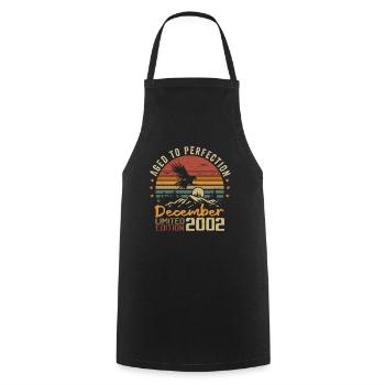 The Legends were born in December 2002 - 2002 - Cooking Apron - black - Front - AI Model Male 185 dark (185cm)