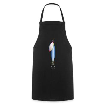 Colorful Fantasy Fishing Lure with Fish Hook - Cooking Apron - black - Front - AI Model Male 185 dark (185cm)