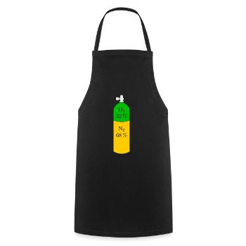 Bouteille de plongée nitrox - Tablier de cuisine - noir - Devant - AI Model Male 185 dark (185cm)