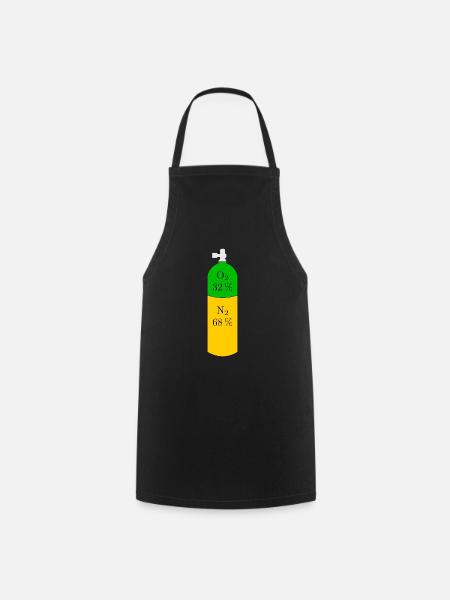Nitrox diving bottle - Cooking Apron - black