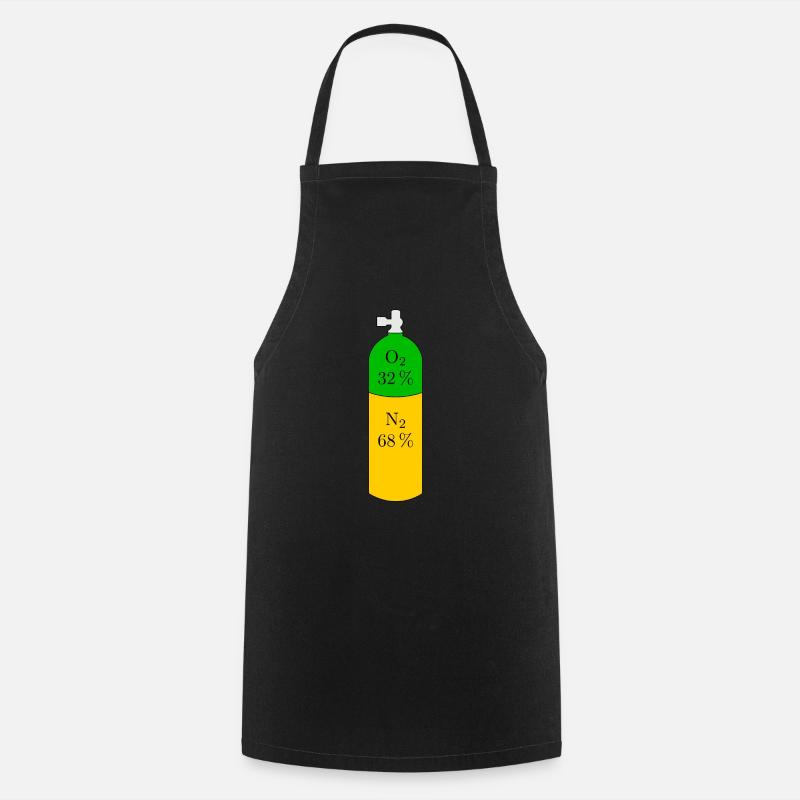 Nitrox diving bottle - Cooking Apron - black