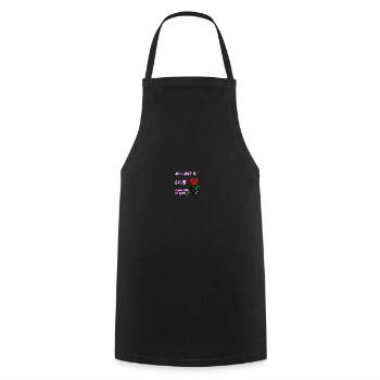 All I need is a new pair of shoes, but not Love - Cooking Apron - black - Front - AI Model Male 185 dark (185cm)