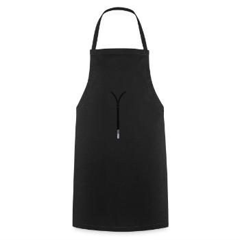 ZIP fastener - Cooking Apron - black - Front - AI Model Male 185 dark (185cm)