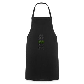 Style 1981 - Cooking Apron - black - Front - AI Model Male 185 dark (185cm)
