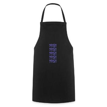 Soleil 1951 - Tablier de cuisine - noir - Devant - AI Model Male 185 dark (185cm)