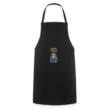 Faultier Rollstuhl Behindert Behinderung Geschenk - Kochschürze - Schwarz - Vorne - AI Model Male 185 dark (185cm)