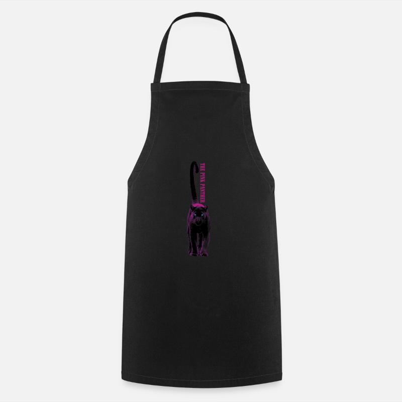 Idée cadeau panthère rose - Tablier de cuisine - noir