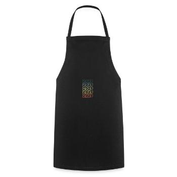 Year of birth 2029 - Cooking Apron - black - Front - AI Model Male 185 dark (185cm)