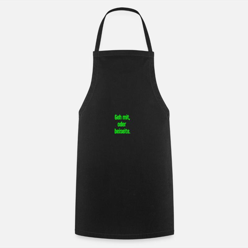Walk with or aside - Cooking Apron - black