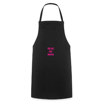 Walk with or aside - Cooking Apron - black - Front - AI Model Male 185 dark (185cm)
