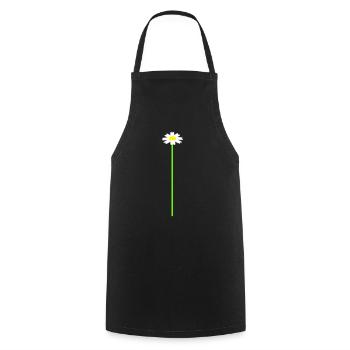 Petite Fleur Marguerite Blanche Décorative Belle Nature - Tablier de cuisine - noir - Devant - AI Model Male 185 dark (185cm)