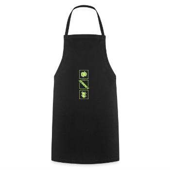 Birth of Jeremy - Cooking Apron - black - Front - AI Model Male 185 dark (185cm)