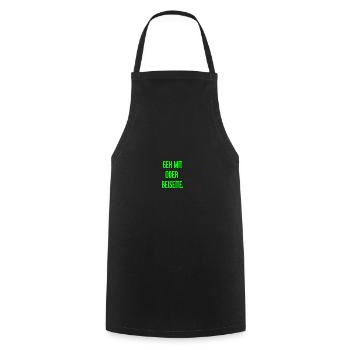 Walk with or aside - Cooking Apron - black - Front - AI Model Male 185 dark (185cm)