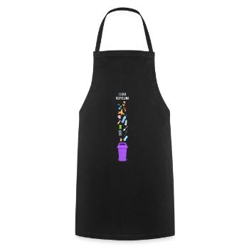 J’adore recycler - Tablier de cuisine - noir - Devant - AI Model Male 185 dark (185cm)