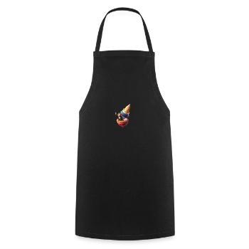 Galaktischer Eisaffe - Kochschürze - Schwarz - Vorne - AI Model Male 185 dark (185cm)
