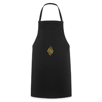 Cadeau pour Darius - Tablier de cuisine - noir - Devant - AI Model Male 185 dark (185cm)