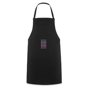 Retro 2030 - Cooking Apron - black - Front - AI Model Male 185 dark (185cm)
