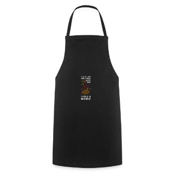 Camping Campfire Viennese Caravan Gift - Cooking Apron - black - Front - AI Model Male 185 dark (185cm)