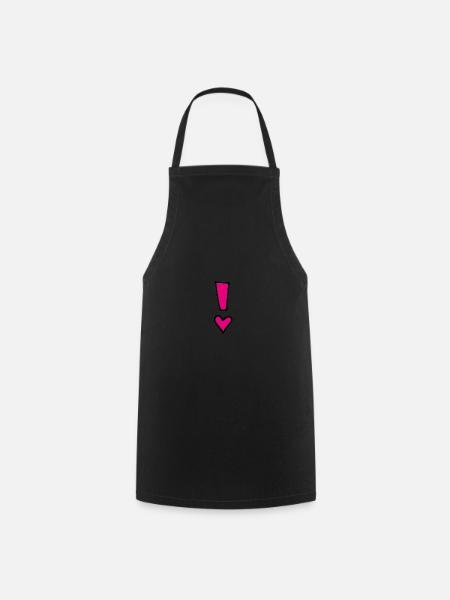 Ausrufezeichen pink - Kochschürze - Schwarz