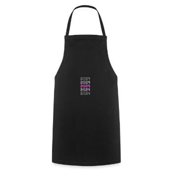 Retro 2029 - Kochschürze - Schwarz - Vorne - AI Model Male 185 dark (185cm)