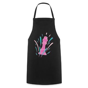 Chess King Chess Piece Gift - Cooking Apron - black - Front - AI Model Male 185 dark (185cm)