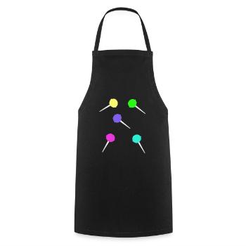 Sweets children's birthday snack lollipop children - Cooking Apron - black - Front - AI Model Male 185 dark (185cm)