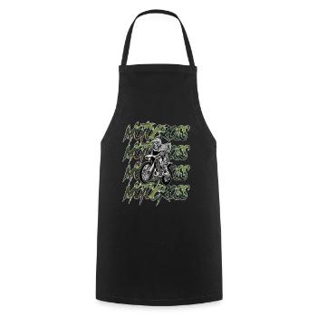 Motocross camouflage - Cooking Apron - black - Front - AI Model Male 185 dark (185cm)