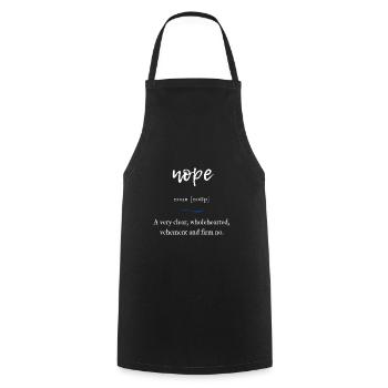 Nope (decided no) Convoluted Edition Black - Cooking Apron - black - Front - AI Model Male 185 dark (185cm)