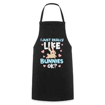 Rabbit Rabbit - Cooking Apron - black - Front - AI Model Male 185 dark (185cm)
