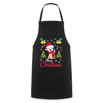 Weihnachten Süßer Dalmatiner Liebhaber Kawaii - Kochschürze - Schwarz - Vorne - AI Model Male 185 dark (185cm)