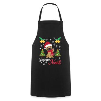 Noël Doux Berger Allemand Kawaii - Tablier de cuisine - noir - Devant - AI Model Male 185 dark (185cm)