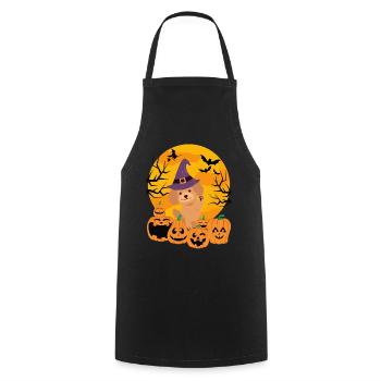 Poodle Halloween Costume Dog - Cooking Apron - black - Front - AI Model Male 185 dark (185cm)