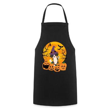Cute Bernese Mountain Dog Halloween Costume Dog - Cooking Apron - black - Front - AI Model Male 185 dark (185cm)
