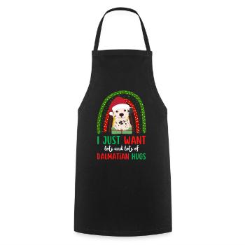 Weihnachten Süßer Dalmatiner Liebhaber Kawaii - Kochschürze - Schwarz - Vorne - AI Model Male 185 dark (185cm)