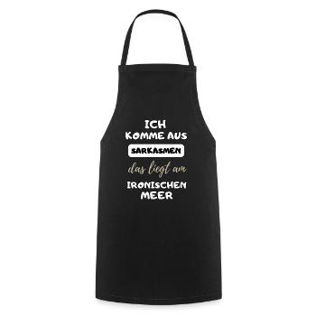 witziger lustiger Spruch Sarkasmus Ironie Geschenk - Kochschürze - Schwarz - Vorne - AI Model Male 185 dark (185cm)