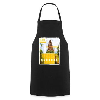 Cordoue Espagne Ville Skyline Vacances Amour - Tablier de cuisine - noir - Devant - AI Model Male 185 dark (185cm)