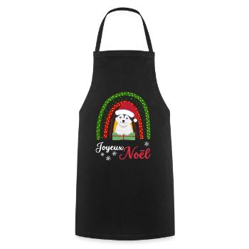 Christmas Sweet Husky Lover Kawaii - Cooking Apron - black - Front - AI Model Male 185 dark (185cm)