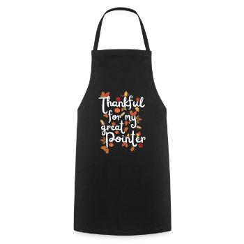 Thankful for my Pointer Dog Autumn Leaves - Cooking Apron - black - Front - AI Model Male 185 dark (185cm)