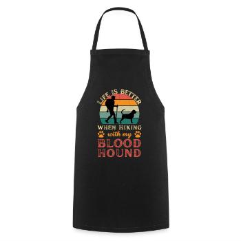 Randonnée et Trekking avec Bloodhound Vintage Retro - Tablier de cuisine - noir - Devant - AI Model Male 185 dark (185cm)